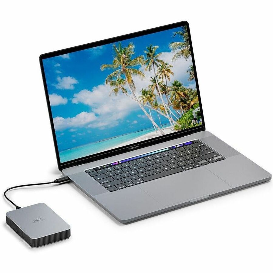 LaCie STLP2000400 2 TB Portable Hard Drive - External - Moon Silver LaCie STLP2000400 2 TB Portable Hard Drive - External - Moon Silver